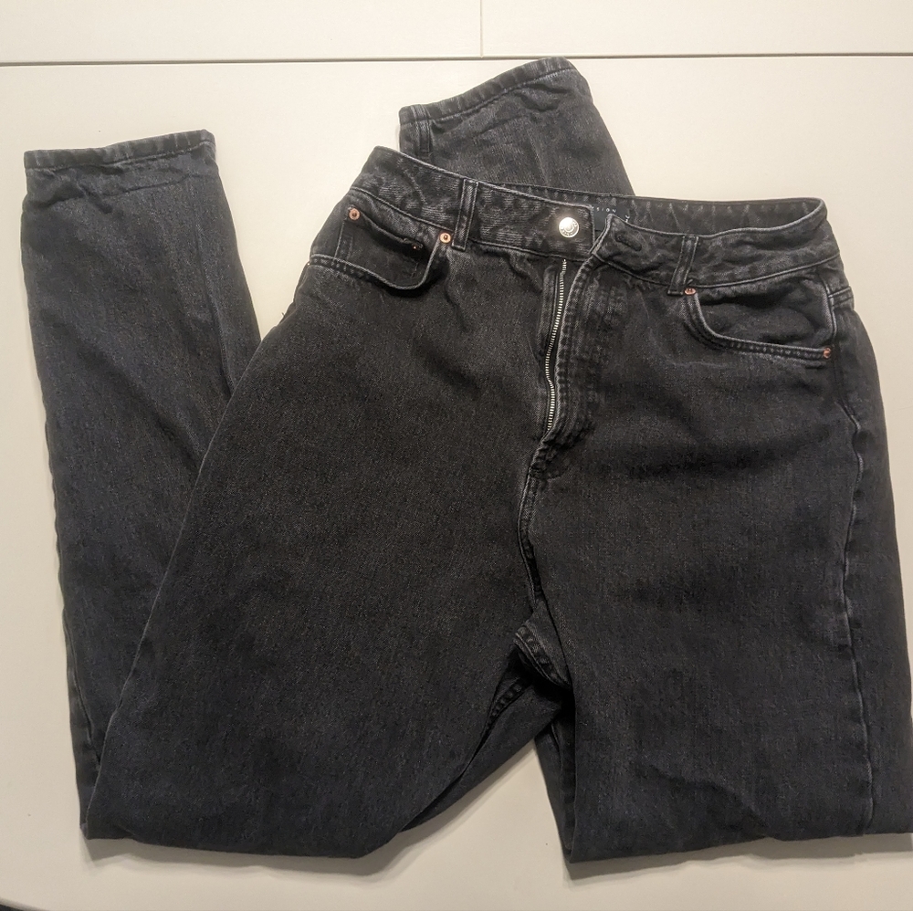 Washed Black boyfriend jeans